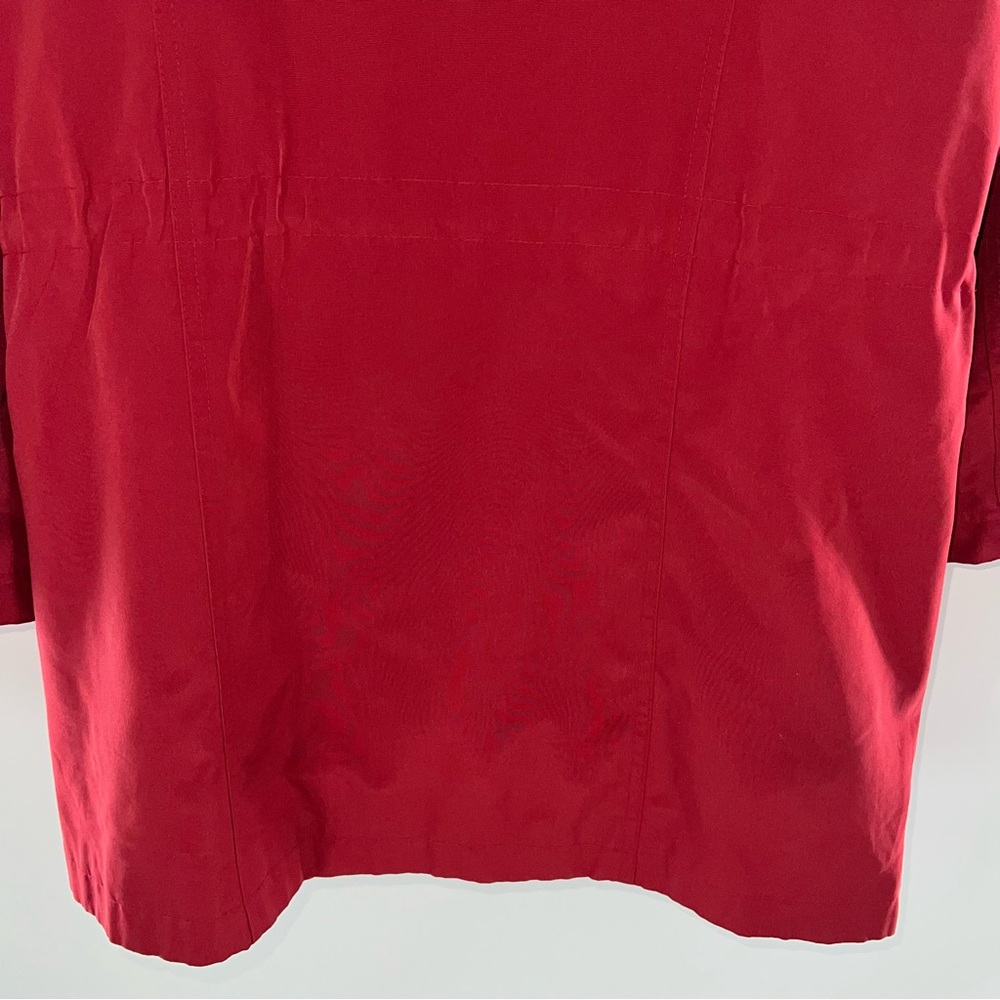 Nautica Women's Red/Tan Utility Jacket w/Removable Hood Zipper/Snaps Front-XLP - Picture 11 of 15